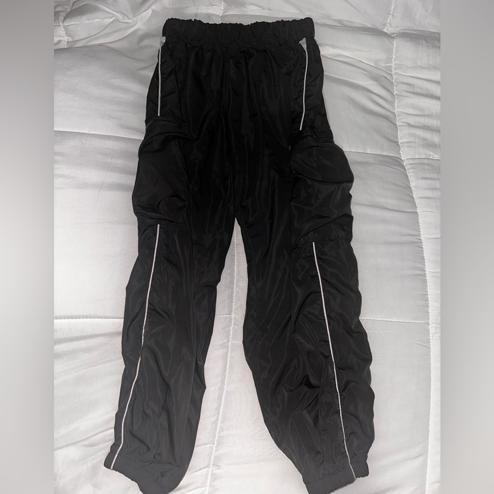Black Puffy Joggers